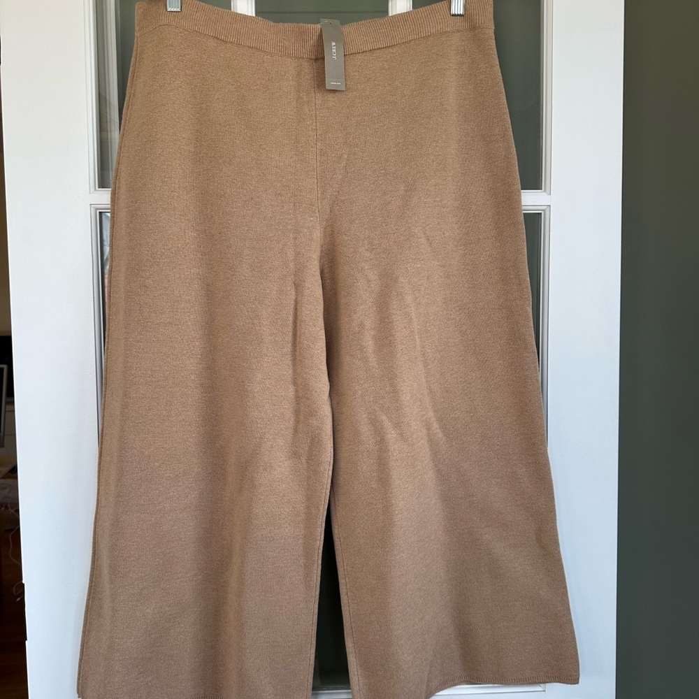 Gorgeous J. Crew Wide Leg Knit Pants in Camel